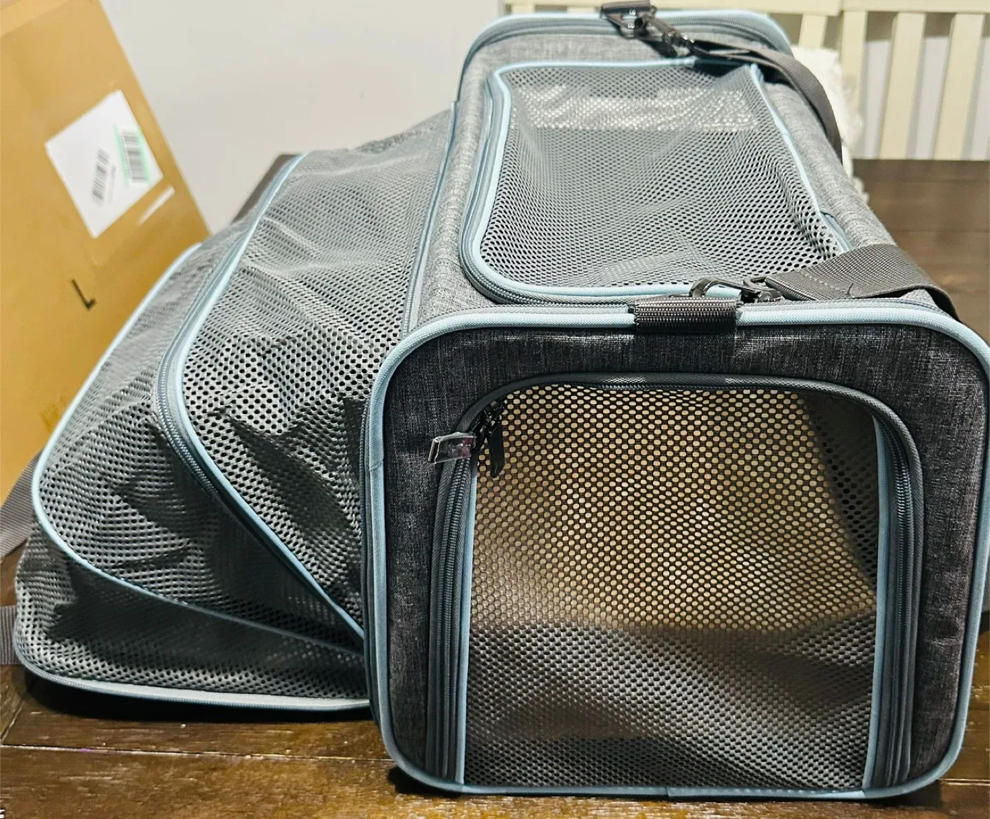 Petsfit Expandable Cat Carrier - Light Gray image indicator(4)