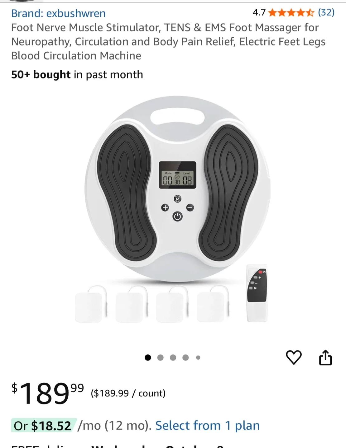 exbushwren Foot Nerve Muscle Stimulator - NEW image indicator(2)