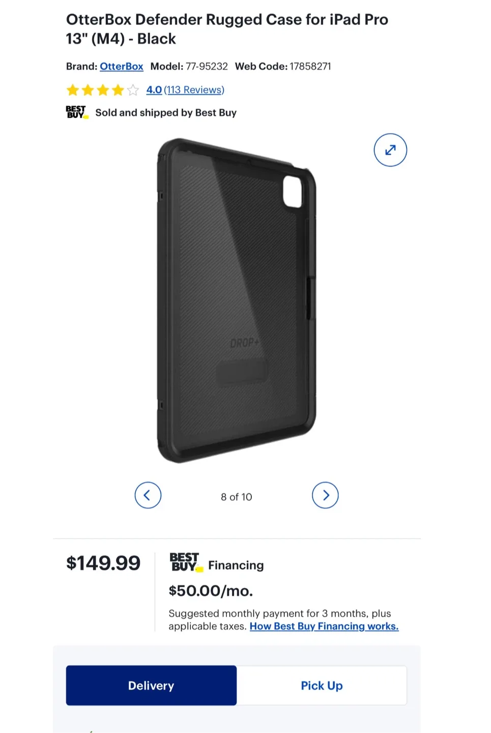 OtterBox Defender Rugged Case for iPad Pro 13" (M4) - Black image indicator(2)