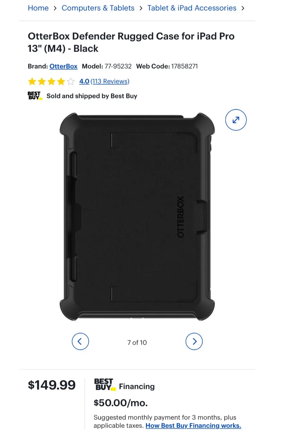 OtterBox Defender Rugged Case for iPad Pro 13" (M4) - Black image indicator(3)