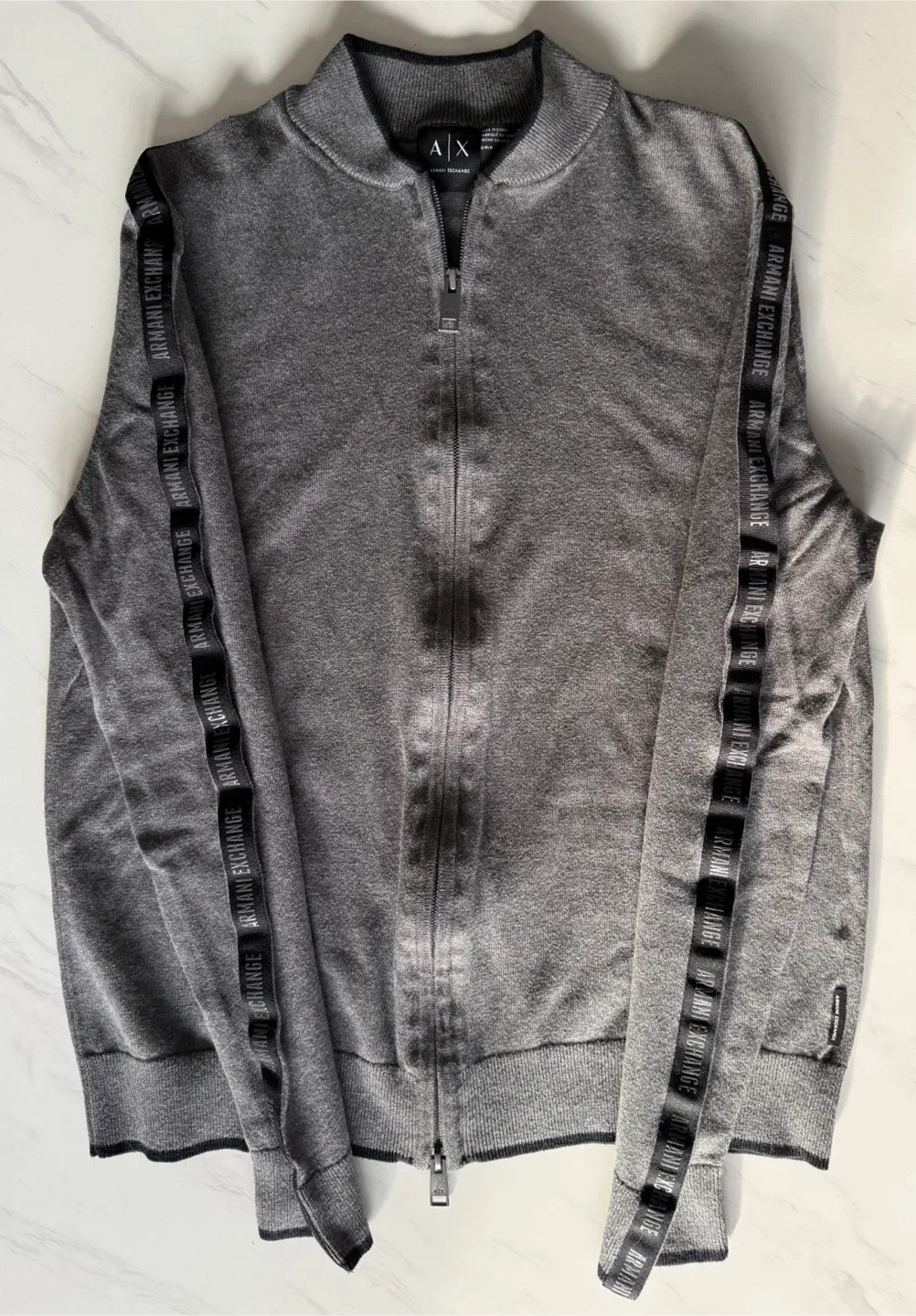 Armani Exchange Gray Zip-Up Jacket Size S