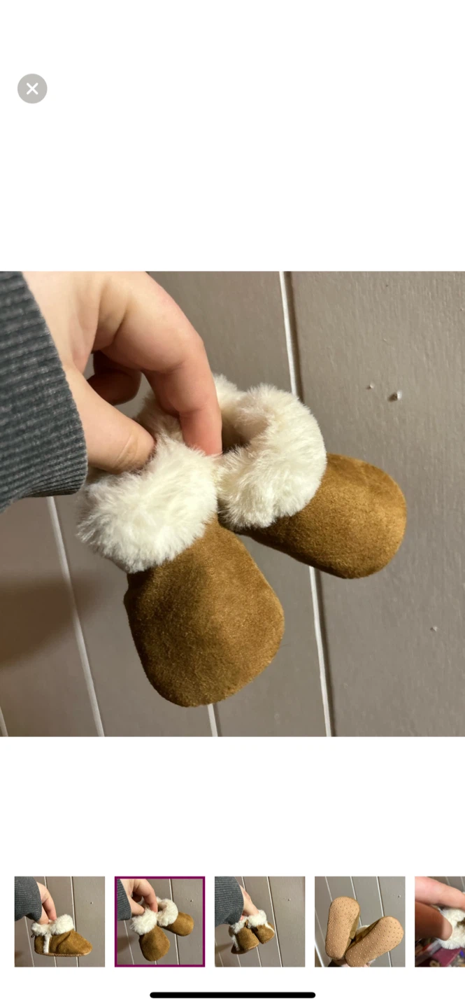 Old Navy Brown Baby Booties - photo 2