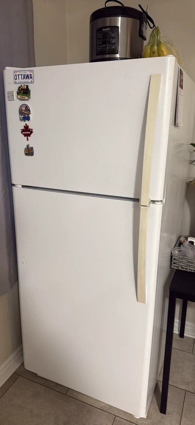 White Refrigerator width is 29.8”