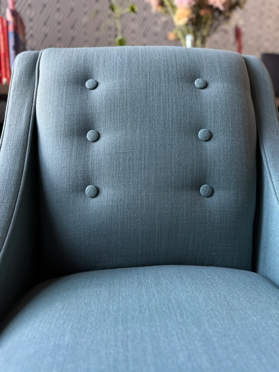 Set of 2 Accent Chairs - Blue Upholstered - photo 3