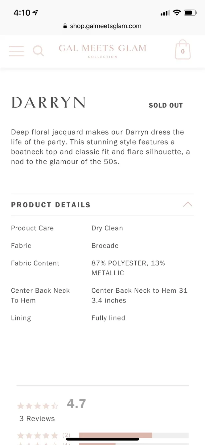 Gal Meets Glam Darryn Floral Fit & Flare Dress $150 image indicator(6)