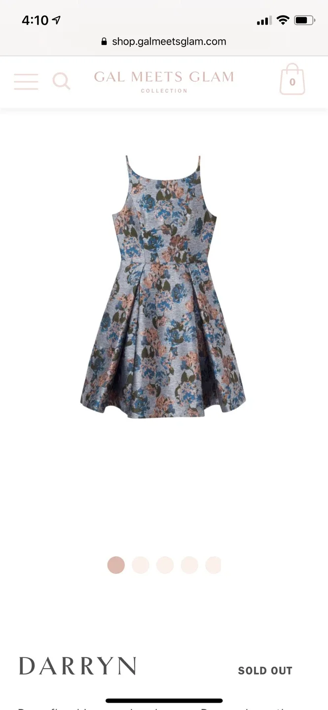 Gal Meets Glam Darryn Floral Fit & Flare Dress $150 image indicator(4)