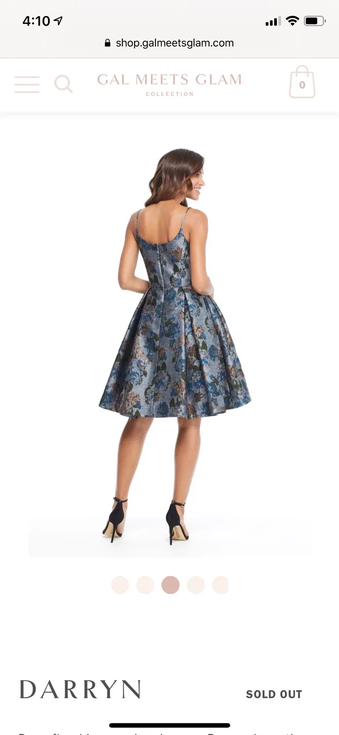 Gal Meets Glam Darryn Floral Fit & Flare Dress $150 image indicator(5)