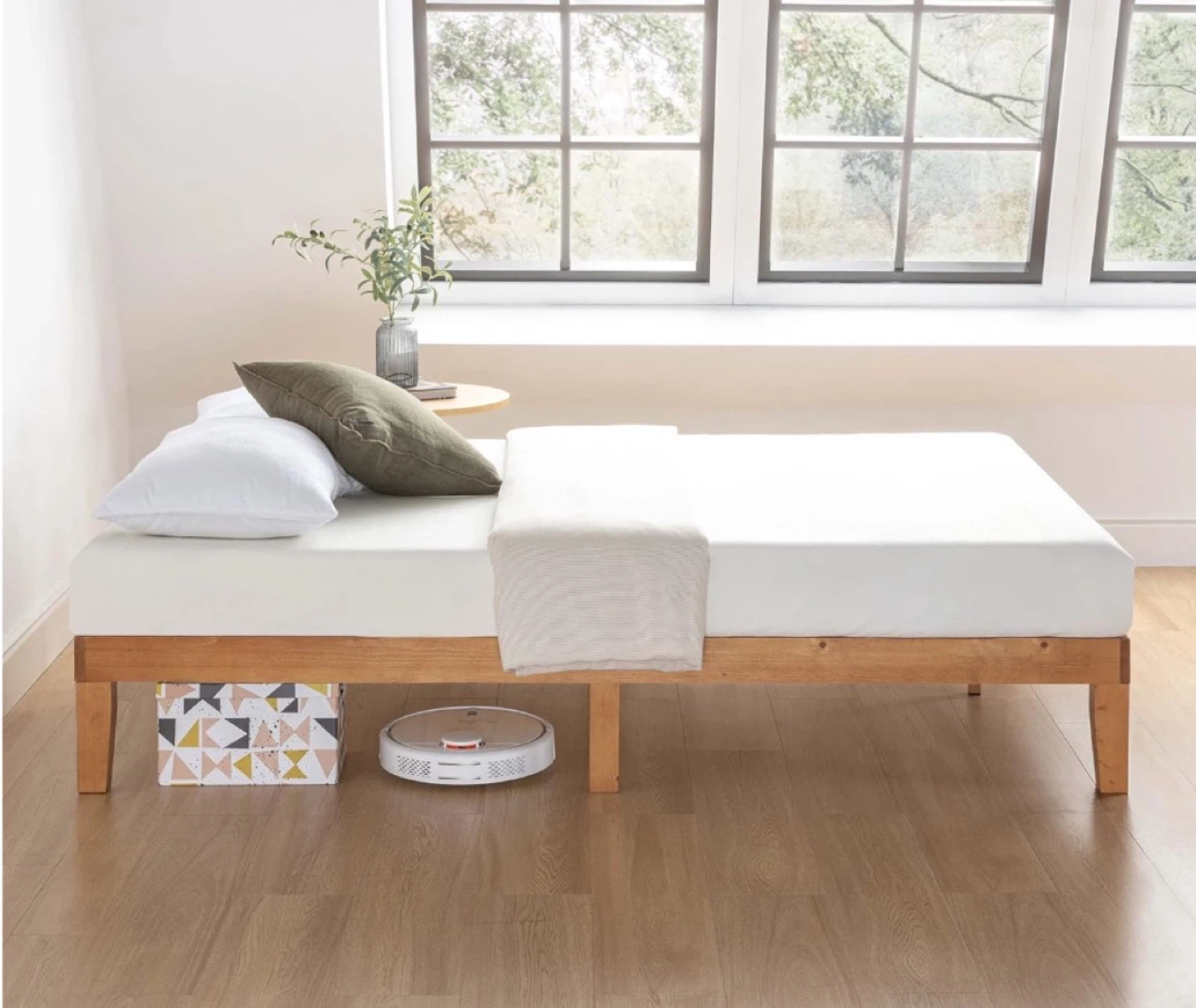 Full Natural Wood Bed Frame - photo 3