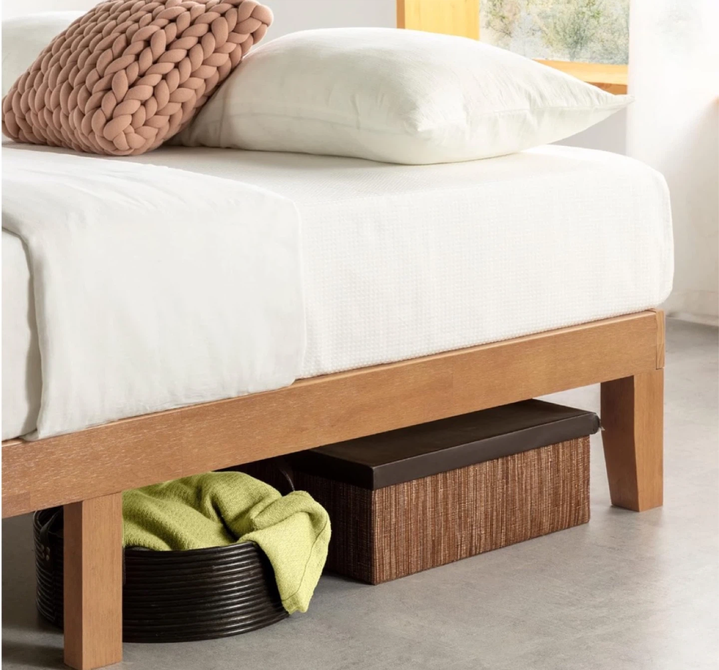 Full Natural Wood Bed Frame - photo 2