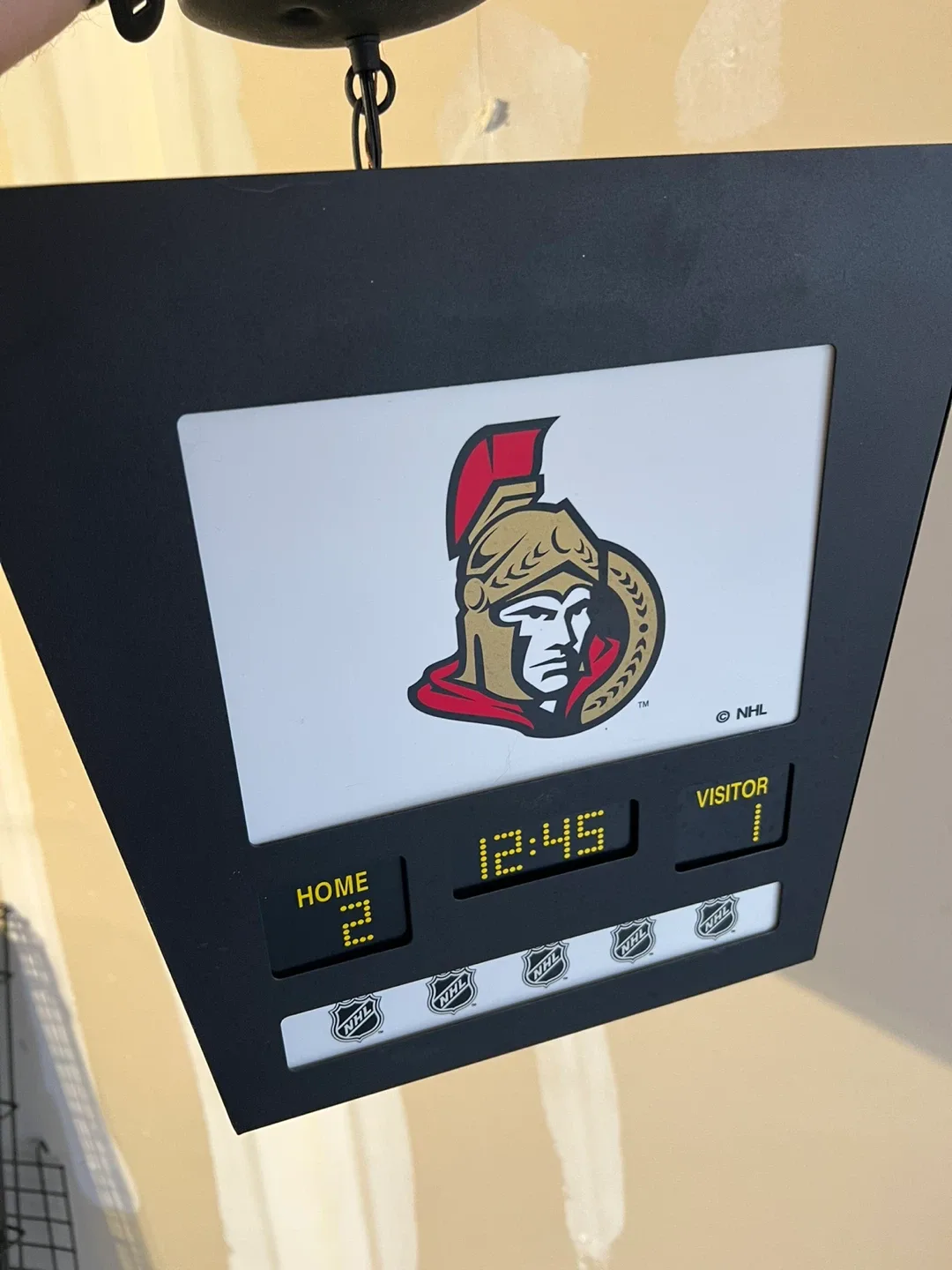 Ottawa Senators NHL Scoreboard Light Fixture