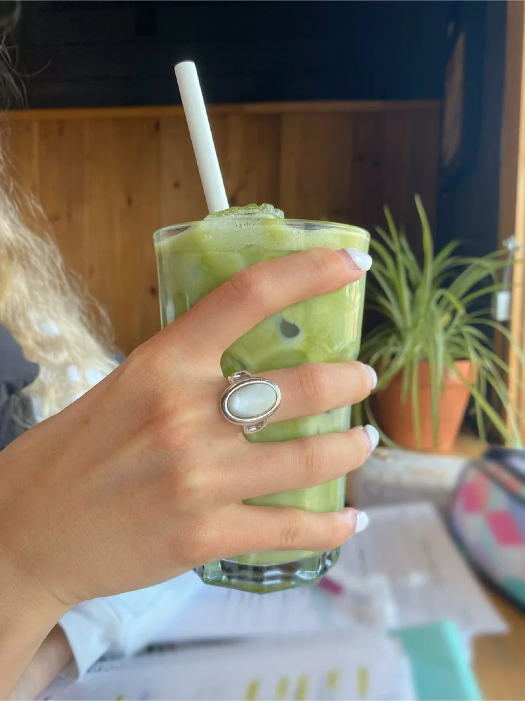 Sterling Silver Ring with Mother of Pearl