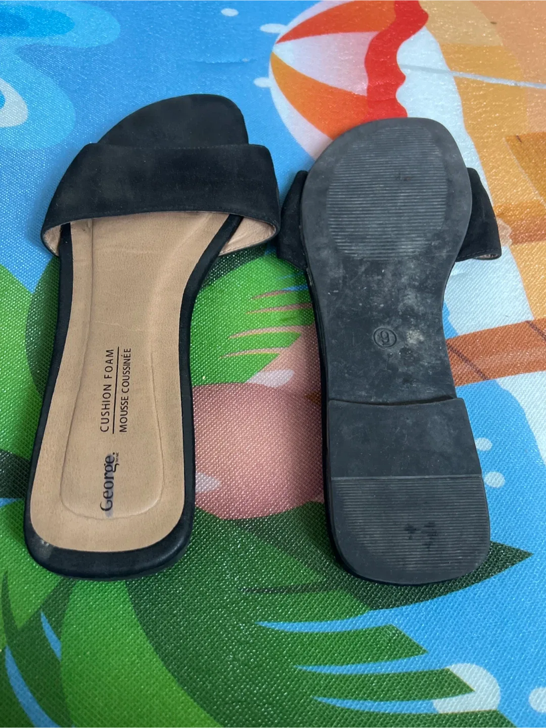 George Black Sandals - Size 9