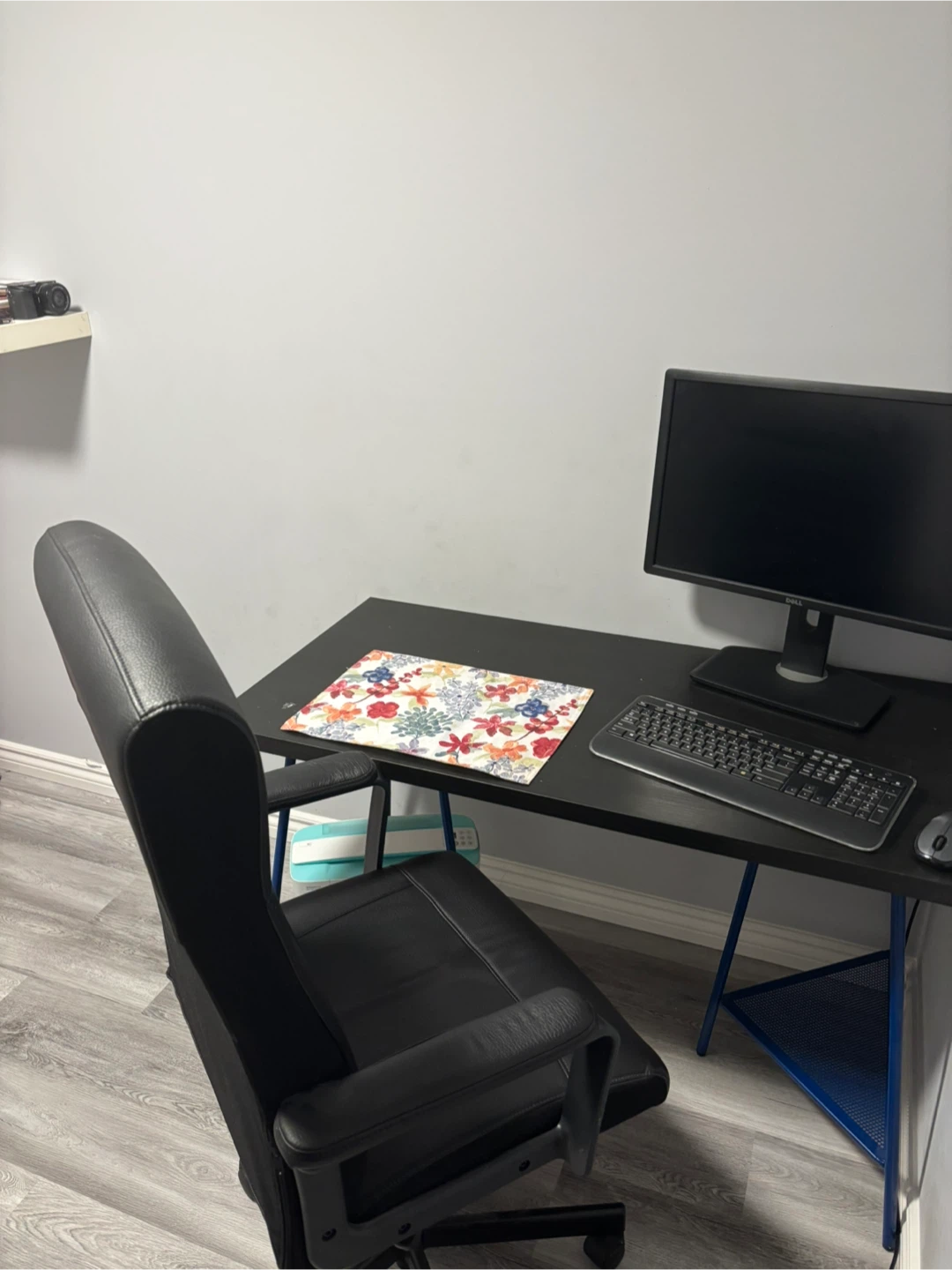 Black Office Desk and Chair Set
