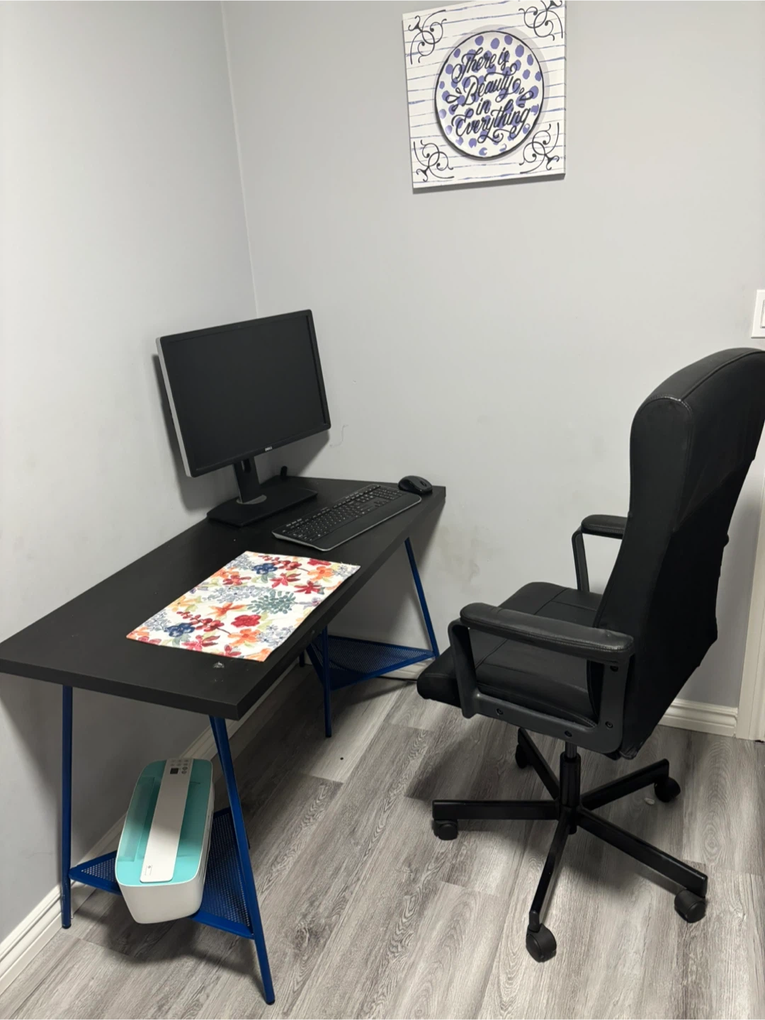 Black Office Desk and Chair Set - photo 2