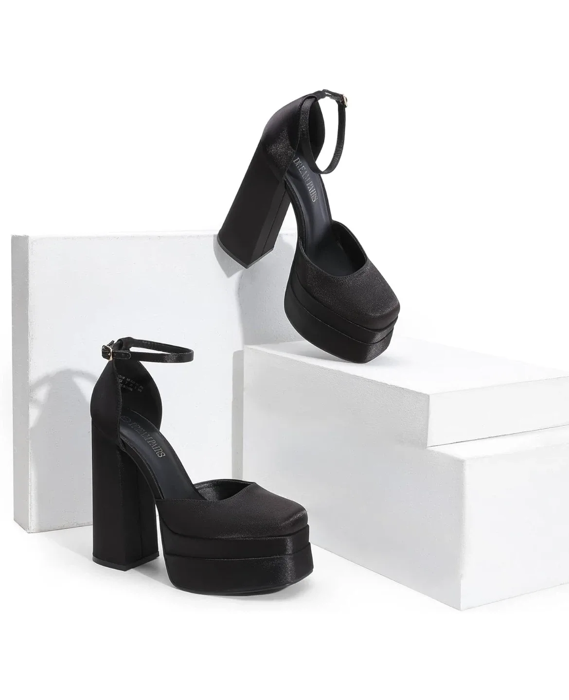 Dream pair Black Platform Heels, Size 11 image indicator(2)