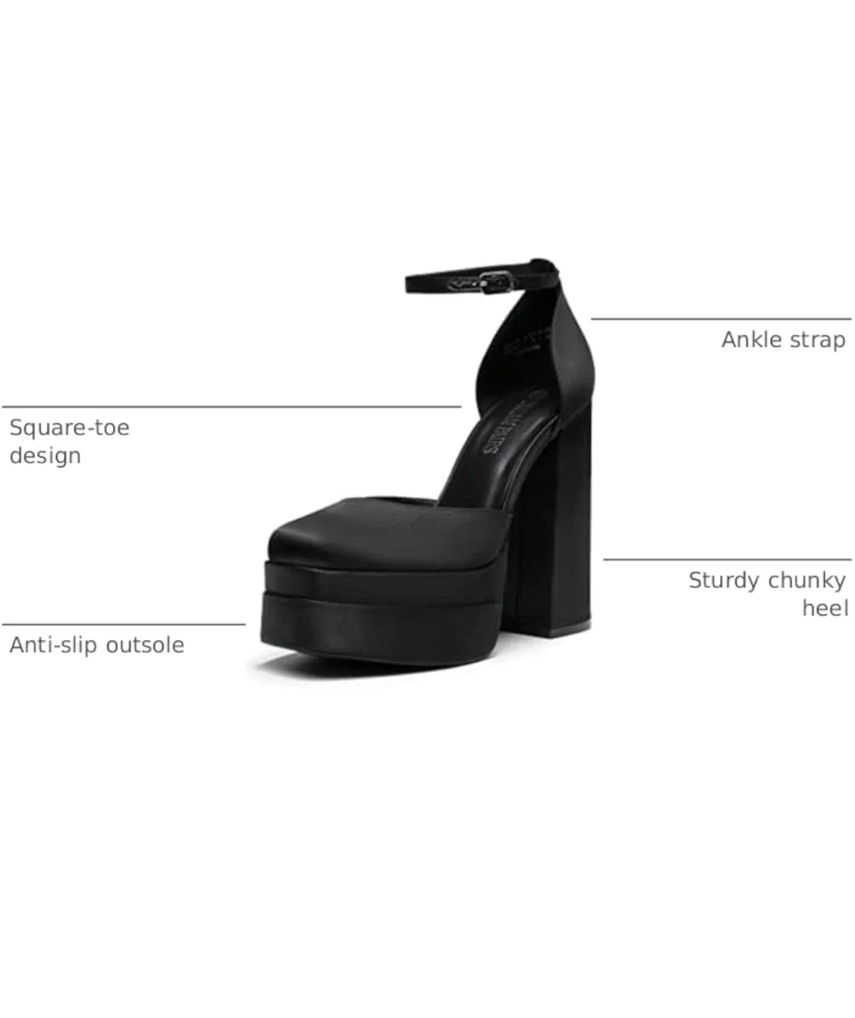 Dream pair Black Platform Heels, Size 11 image indicator(5)