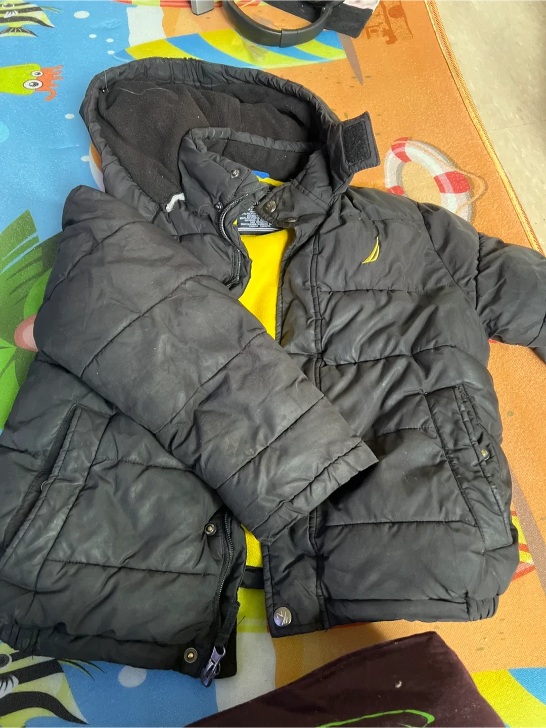 Nautica Black Puffer Jacket Size S