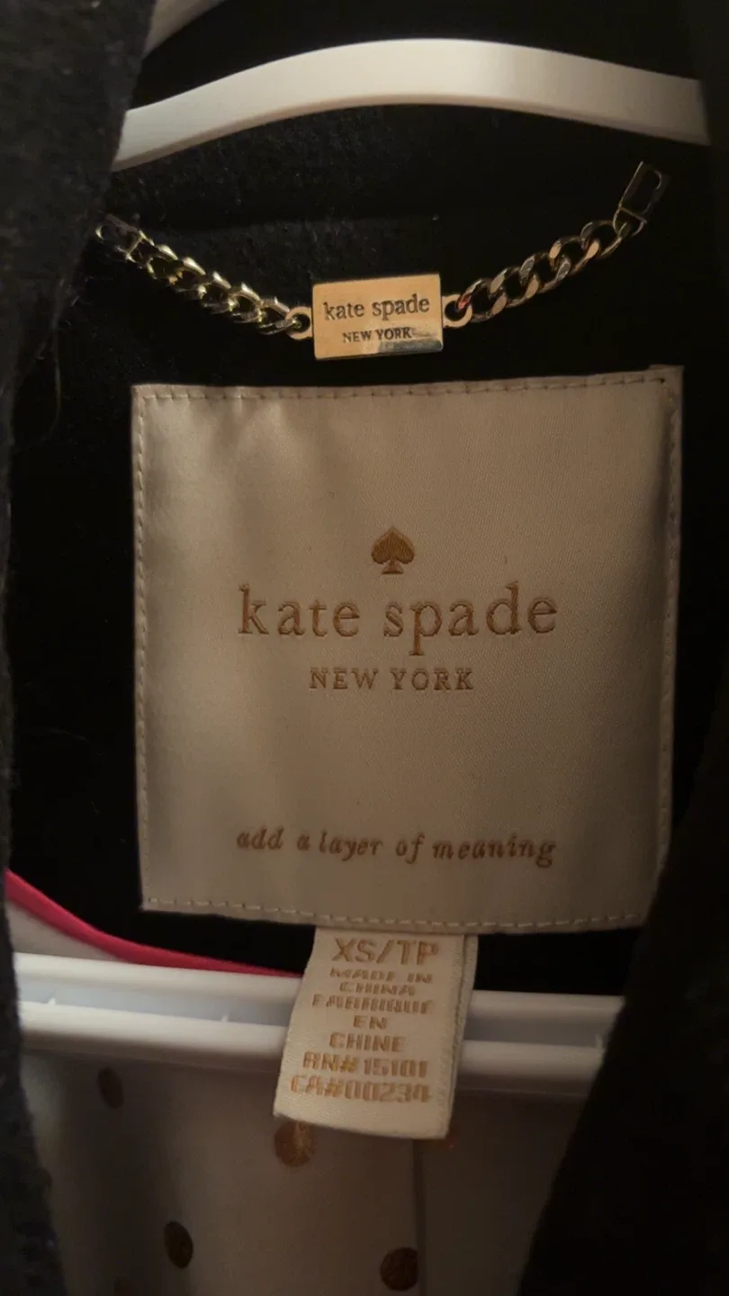 Kate Spade Black Wool Blend Coat - XS image indicator(3)