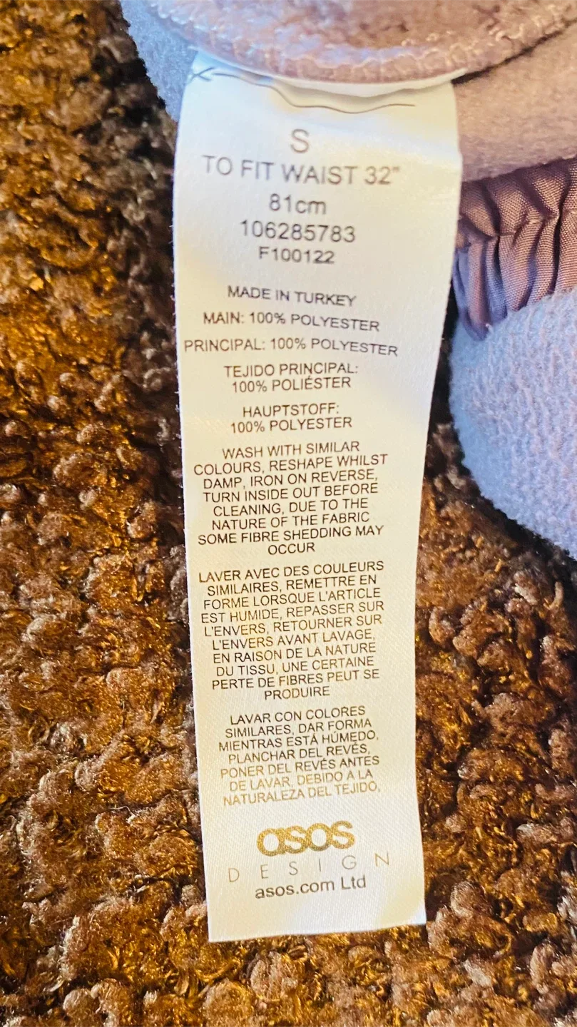 ASOS Design Fleece Joggers - Size S image indicator(5)