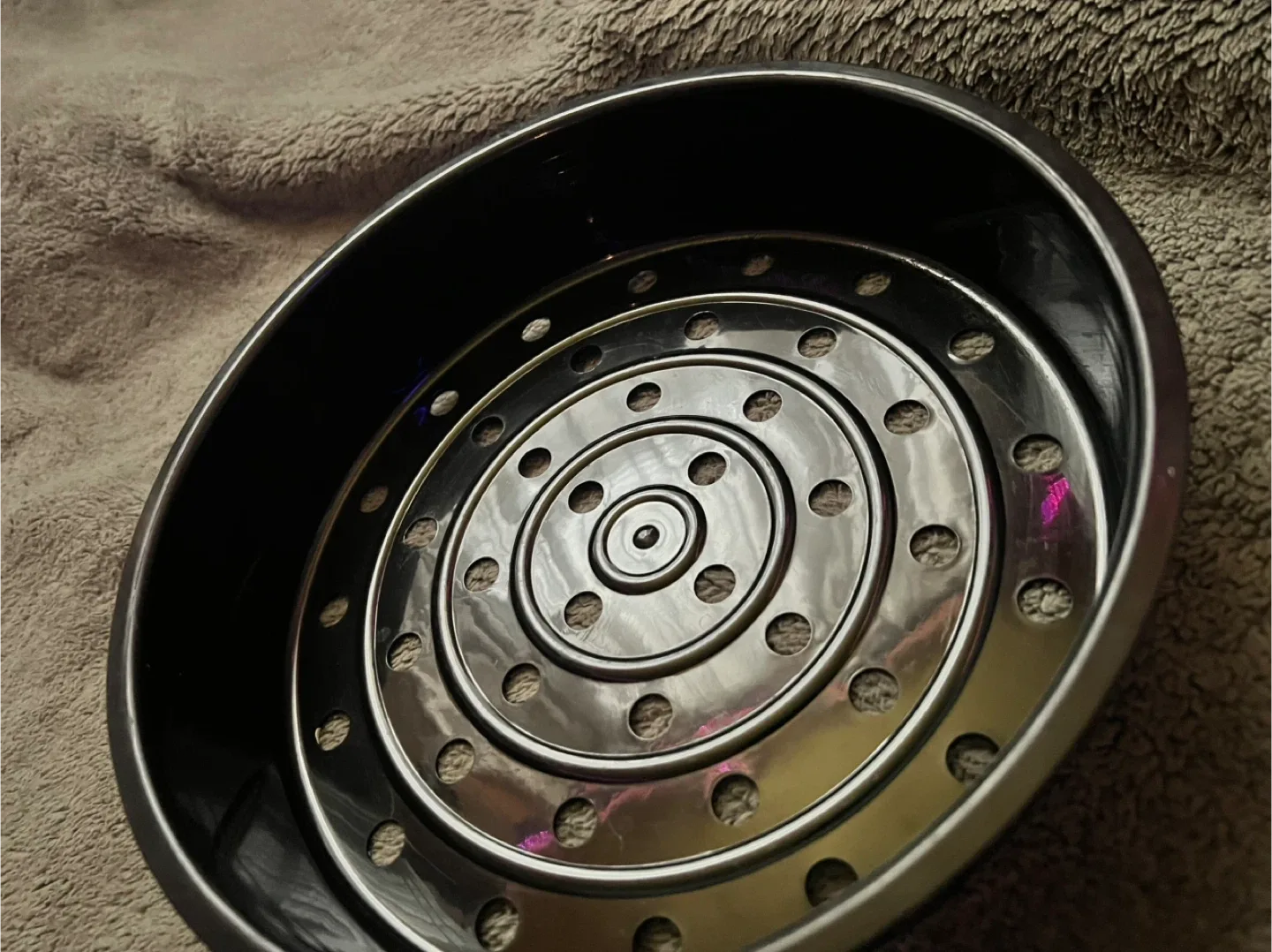 Black Round Steamer Insert