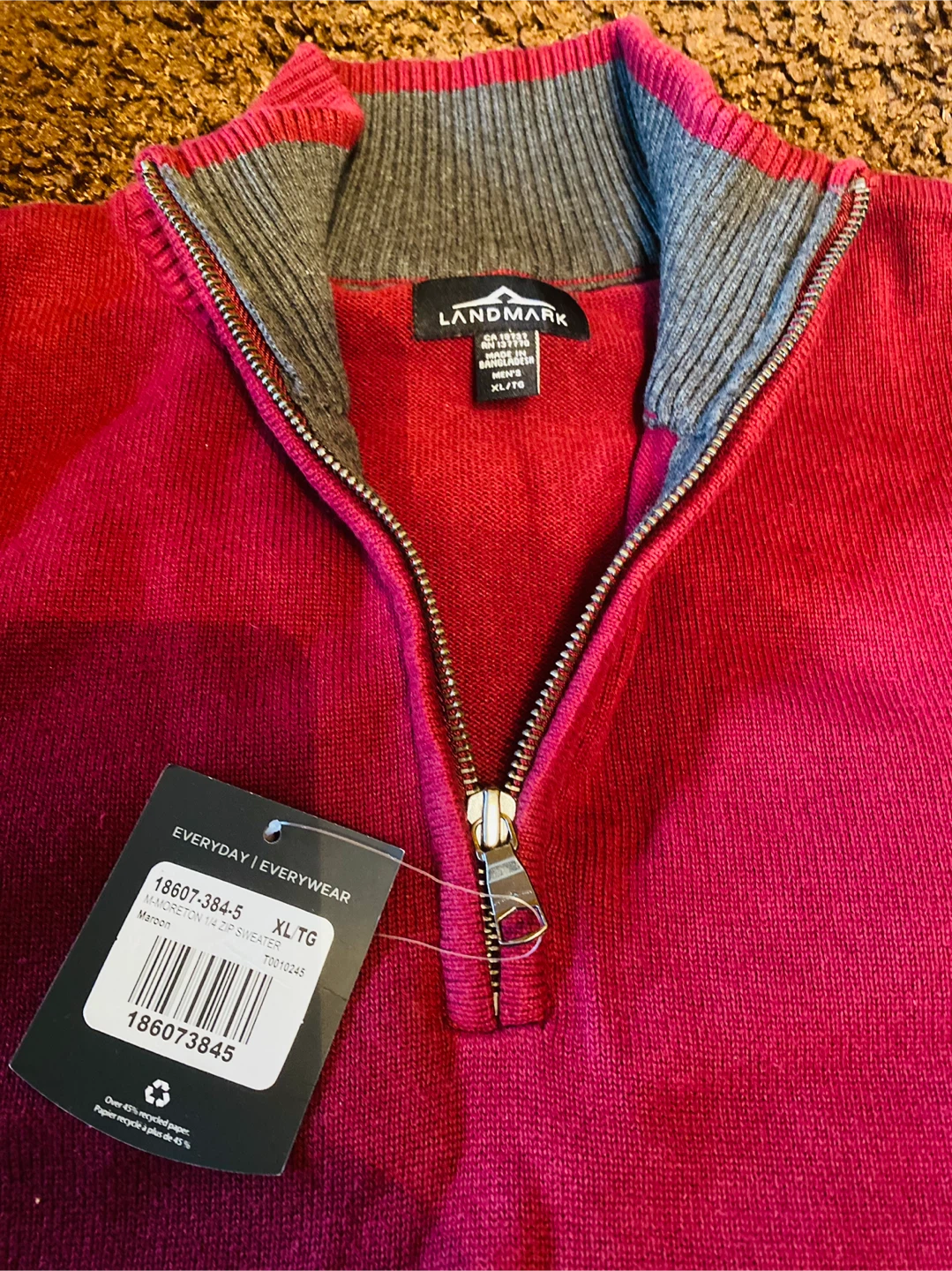 LANDMARK Moreau 1/4 Zip Sweater - XL - photo 2