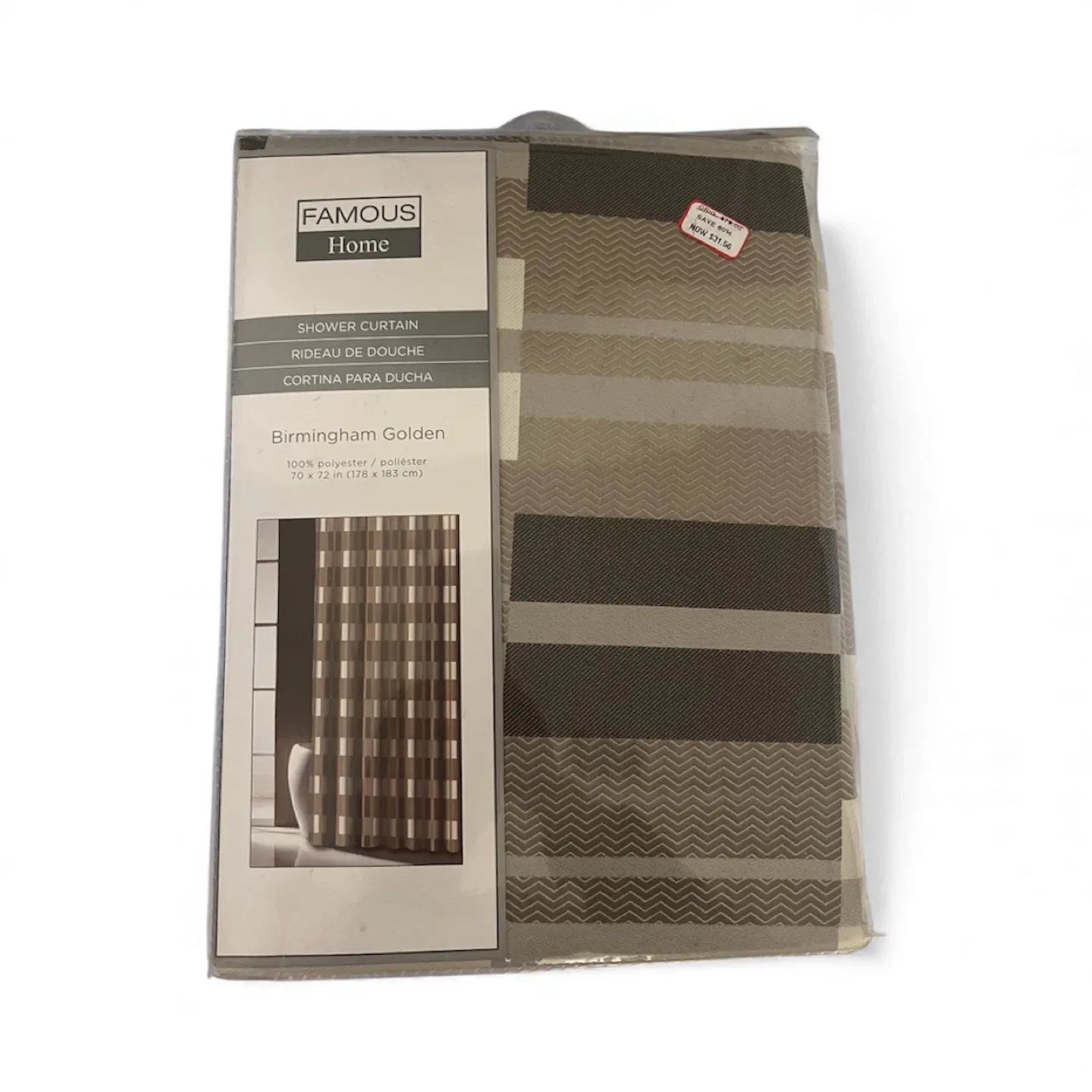 Famous Home Birmingham Golden Shower Curtain