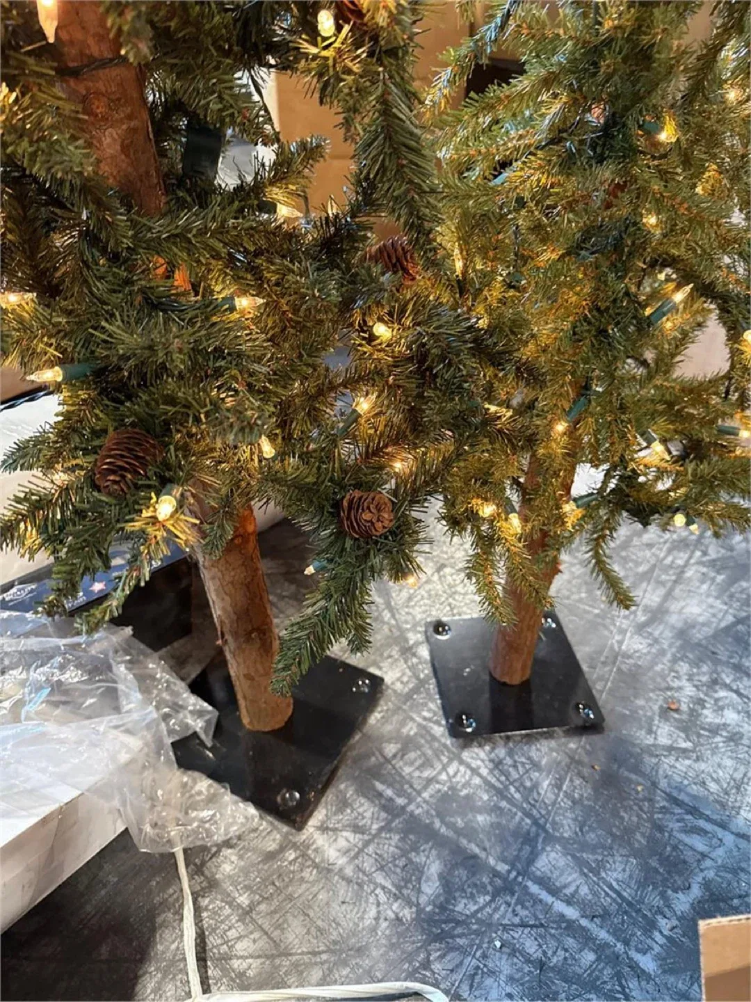 Set of 2 Artificial Pine Decorative Trees image indicator(4)