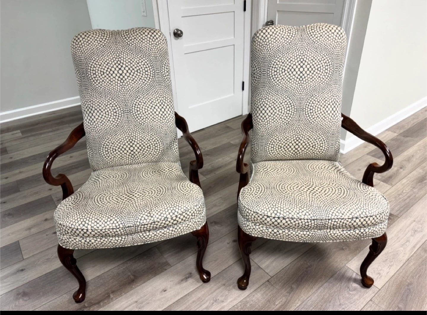 3 Pair of Upholstered Wingback Chairs - photo 4