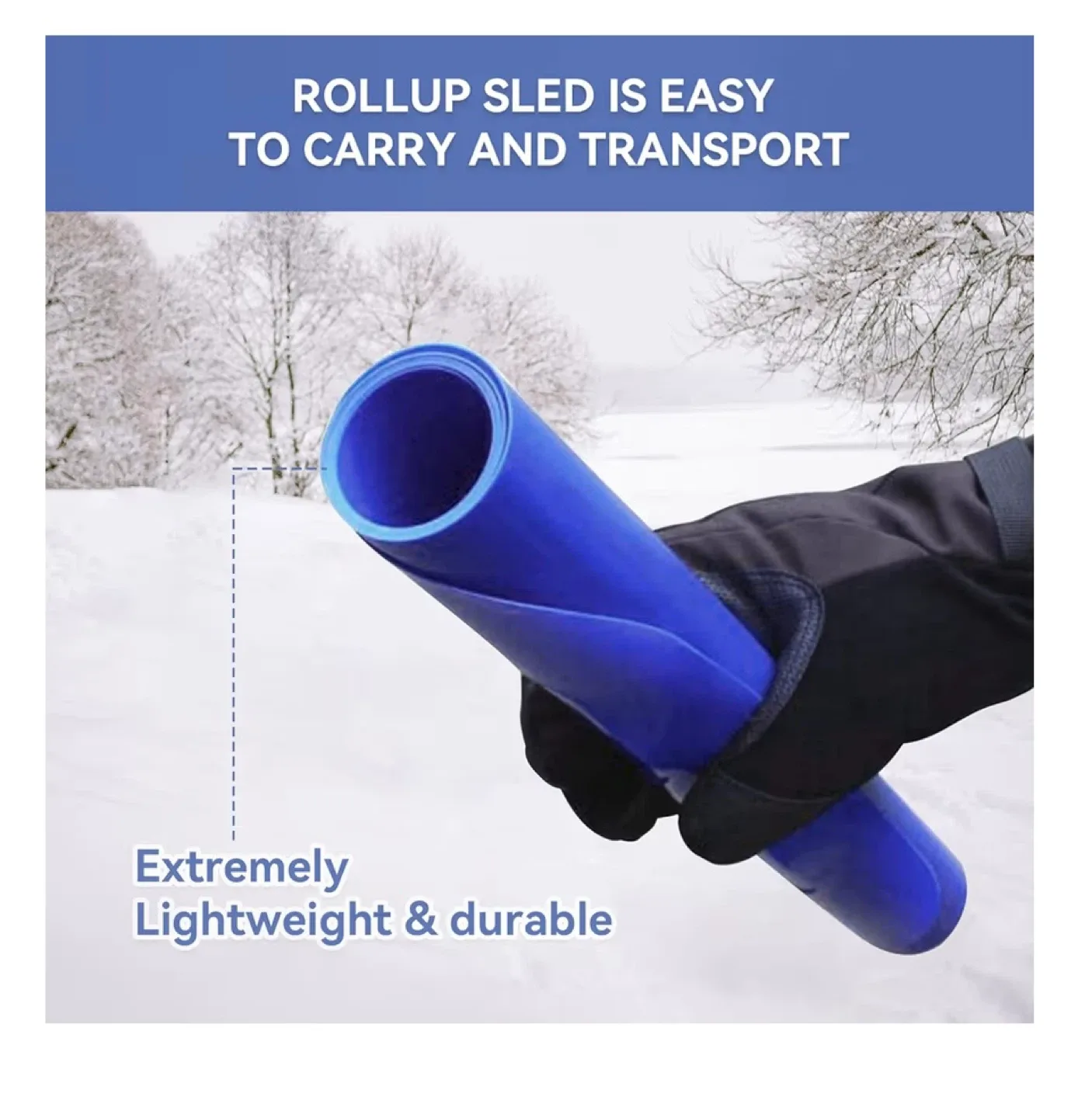 New Flying Carpet Snow Sled - Blue image indicator(5)