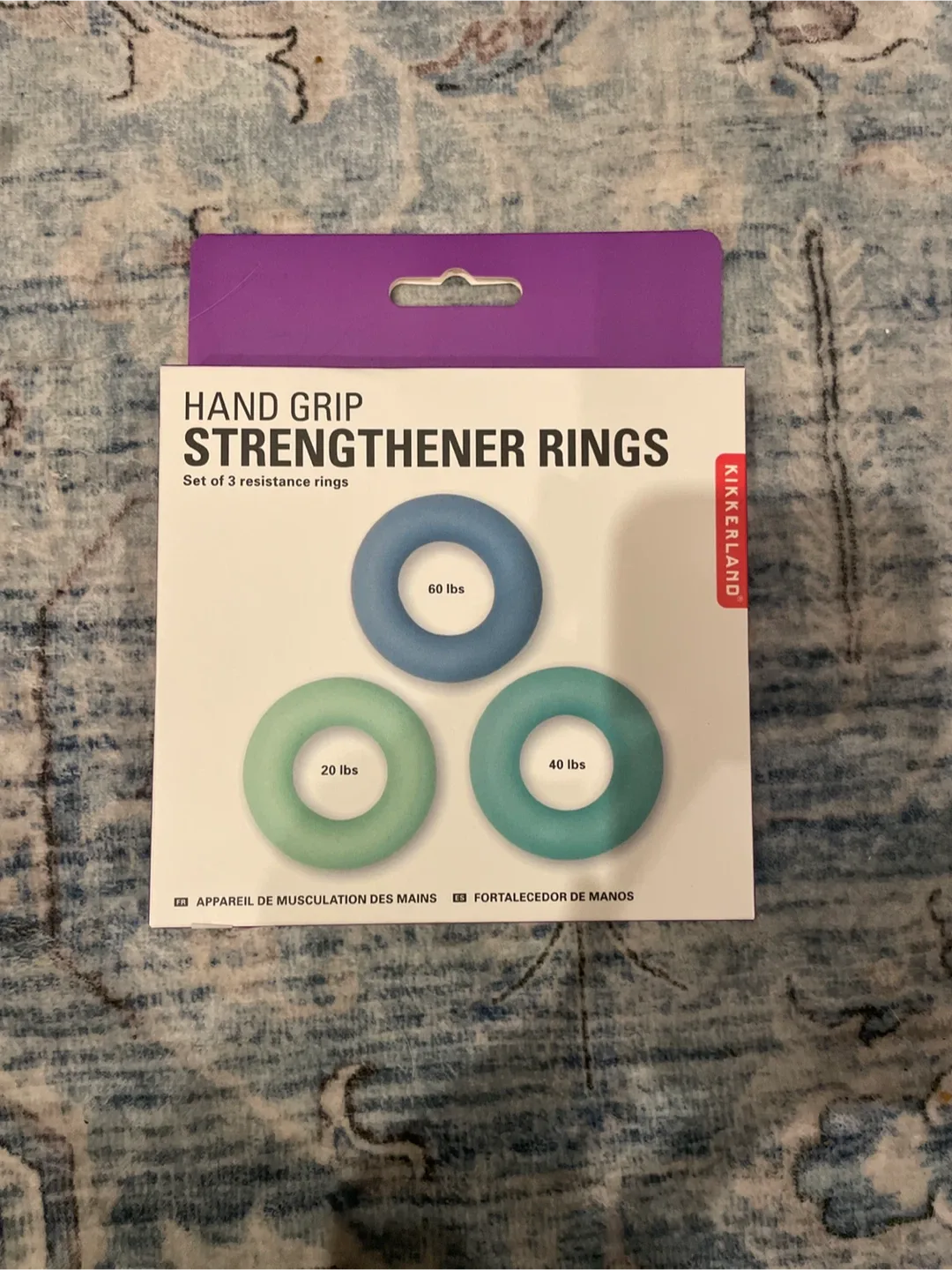 New Kikkerland Hand Grip Strengthener Rings (Set of 3)