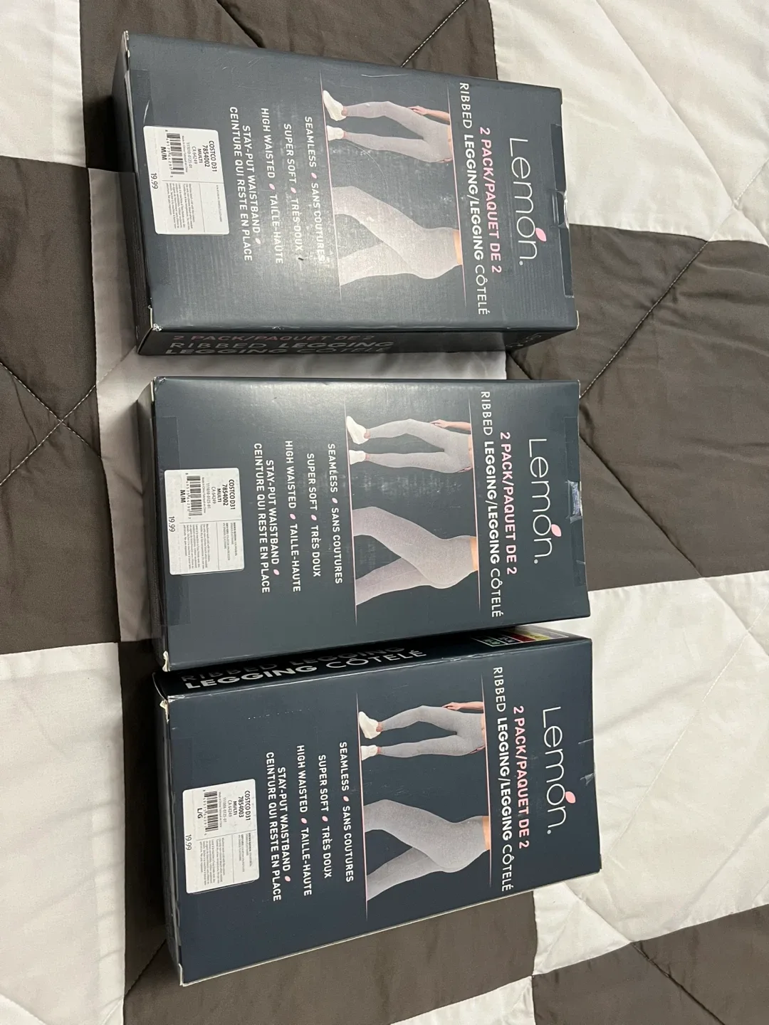 Lemon Ribbed Leggings 2-Pack - Size M & L image indicator(2)