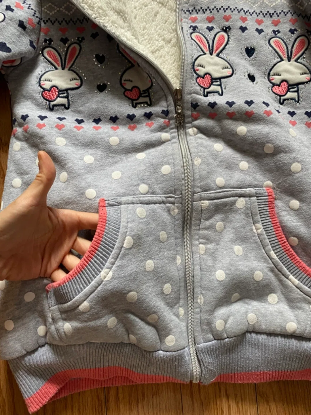 Kids Winter Hooded Jacket Size 145 image indicator(5)