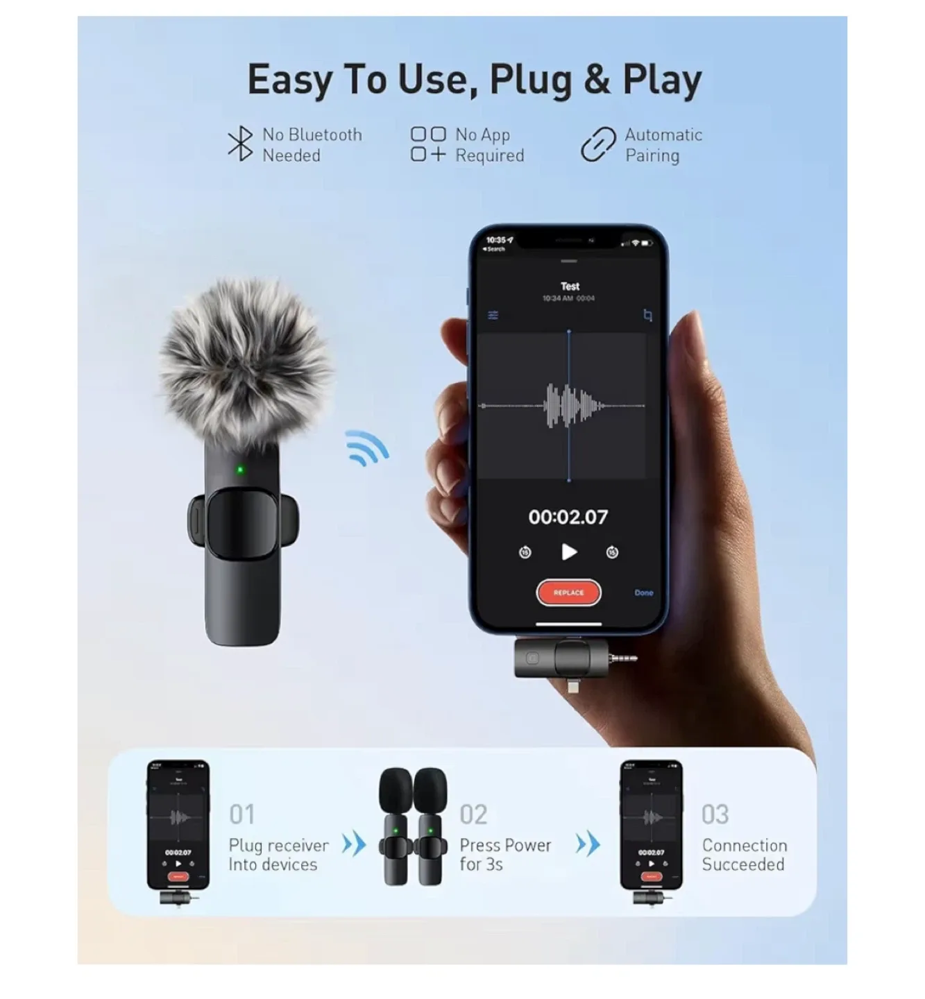 Wireless Lavalier Mic Set image indicator(4)