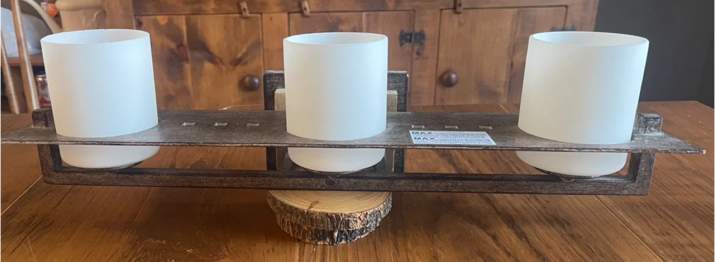 Vintage Wooden Vanity Light Fixture