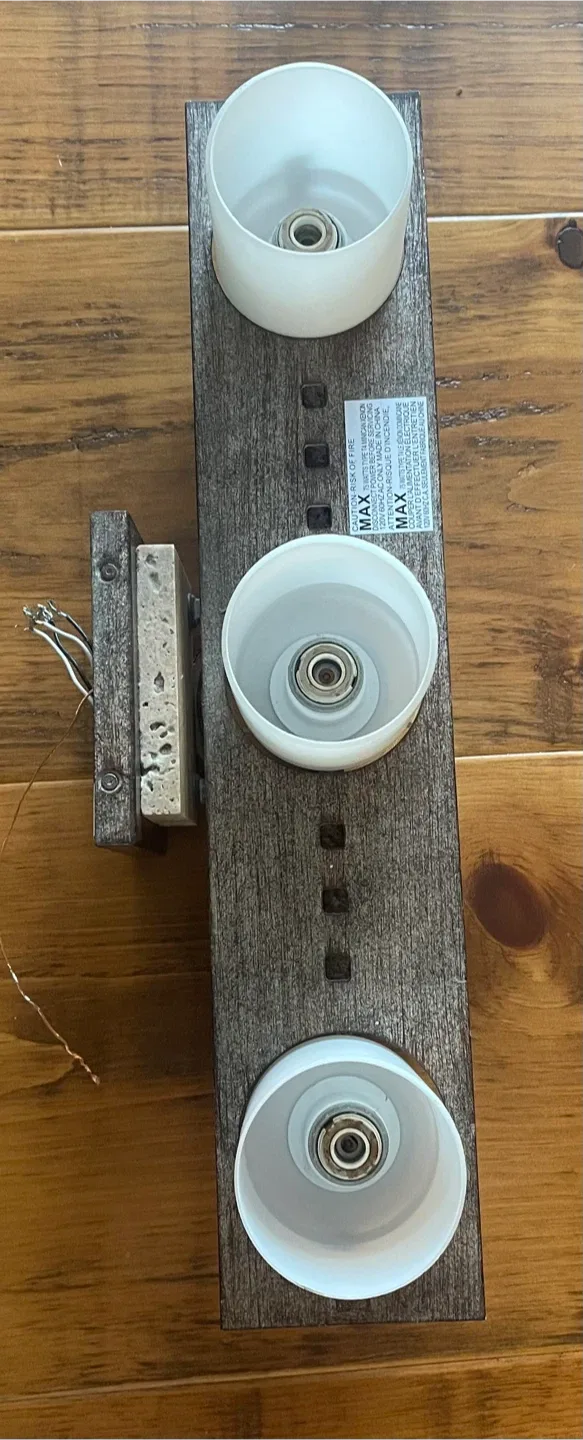 Vintage Wooden Vanity Light Fixture image indicator(3)