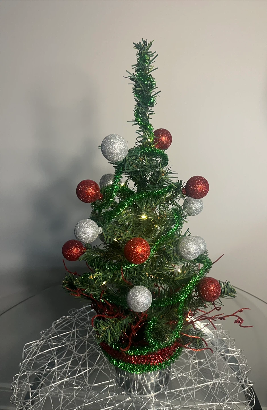 A Handmade Small Decorated Christmas Tree - photo 3