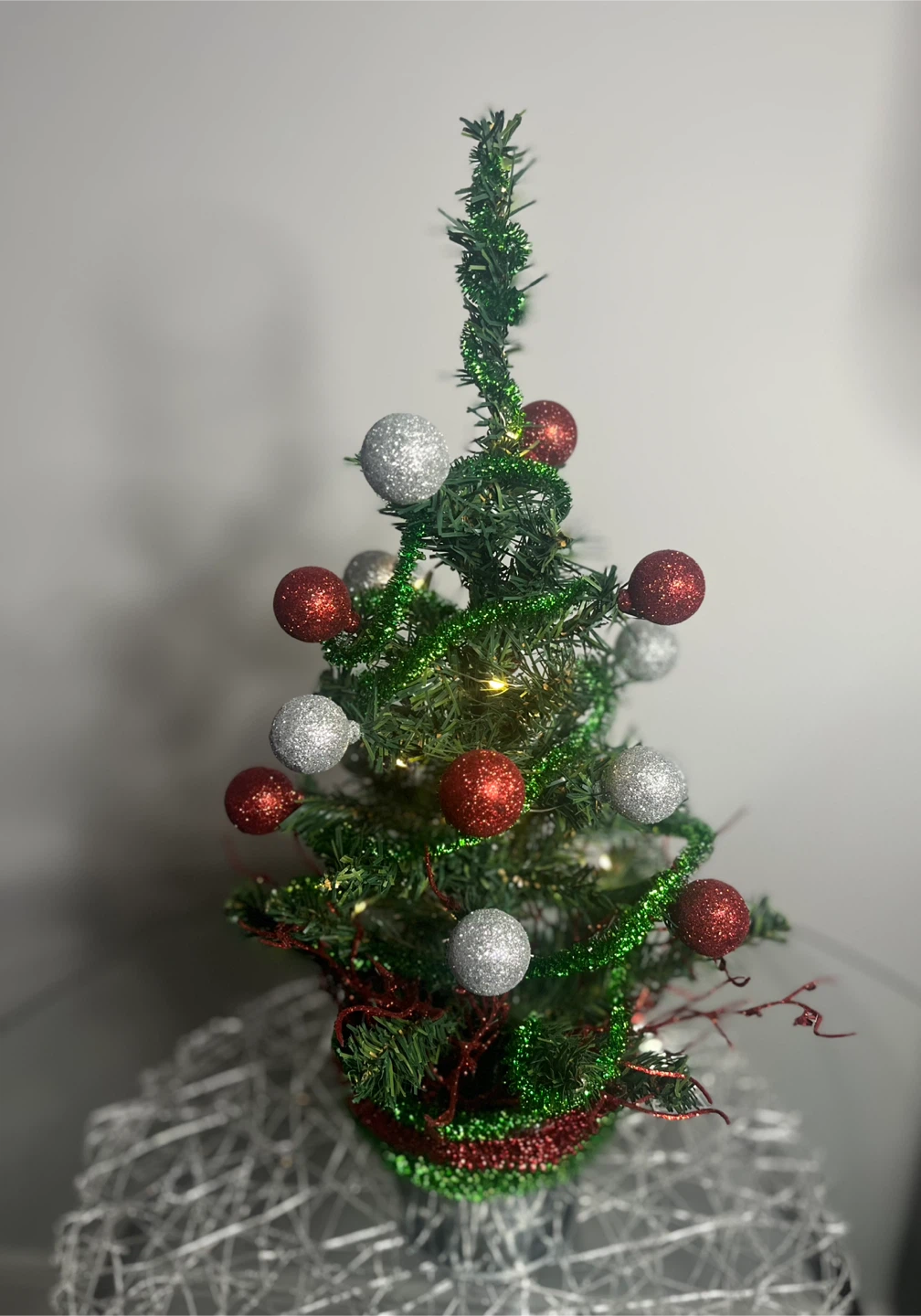 A Handmade Small Decorated Christmas Tree - photo 4