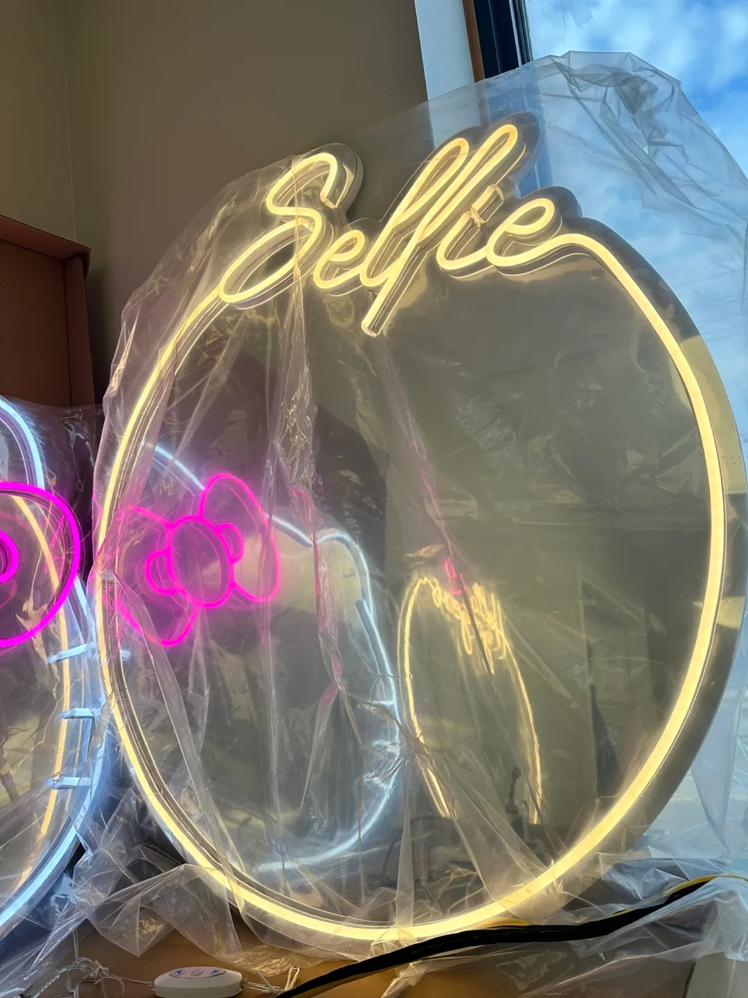 Led neon mirror 100$ image indicator(2)