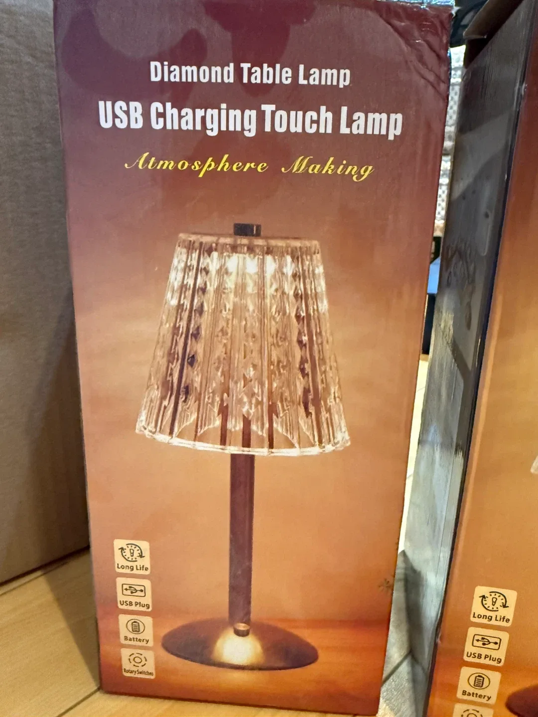 Diamond Table Lamp USB Charging Touch Lamp