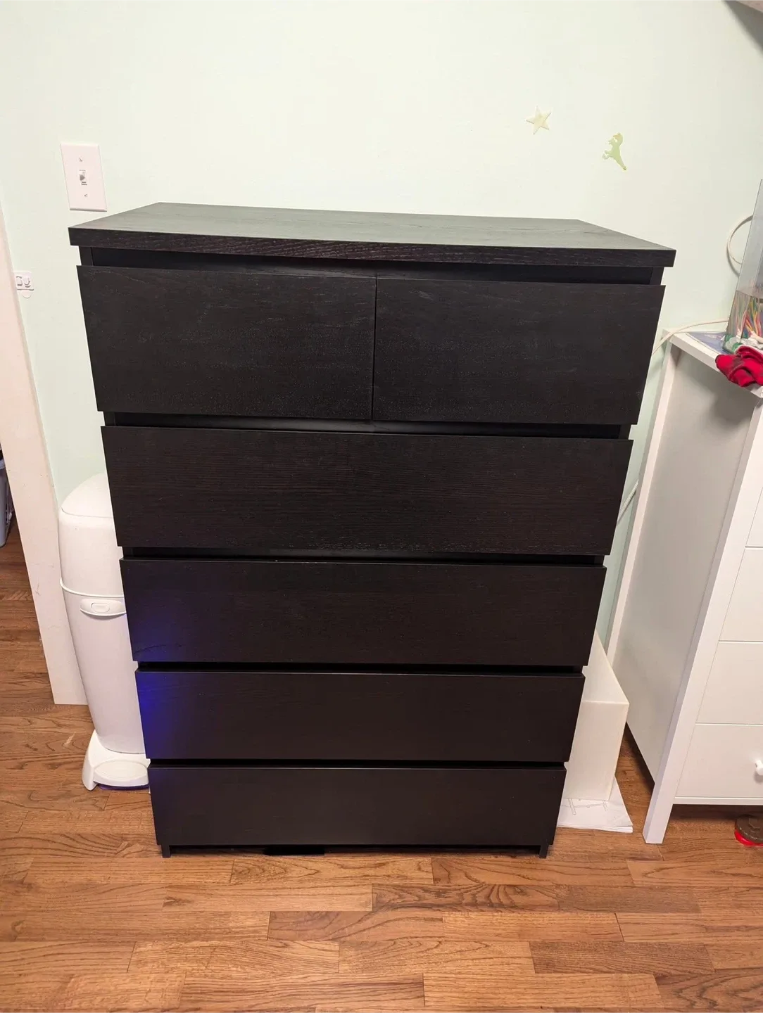 IKEA Hemnes Black-Brown 6-Drawer Dresser