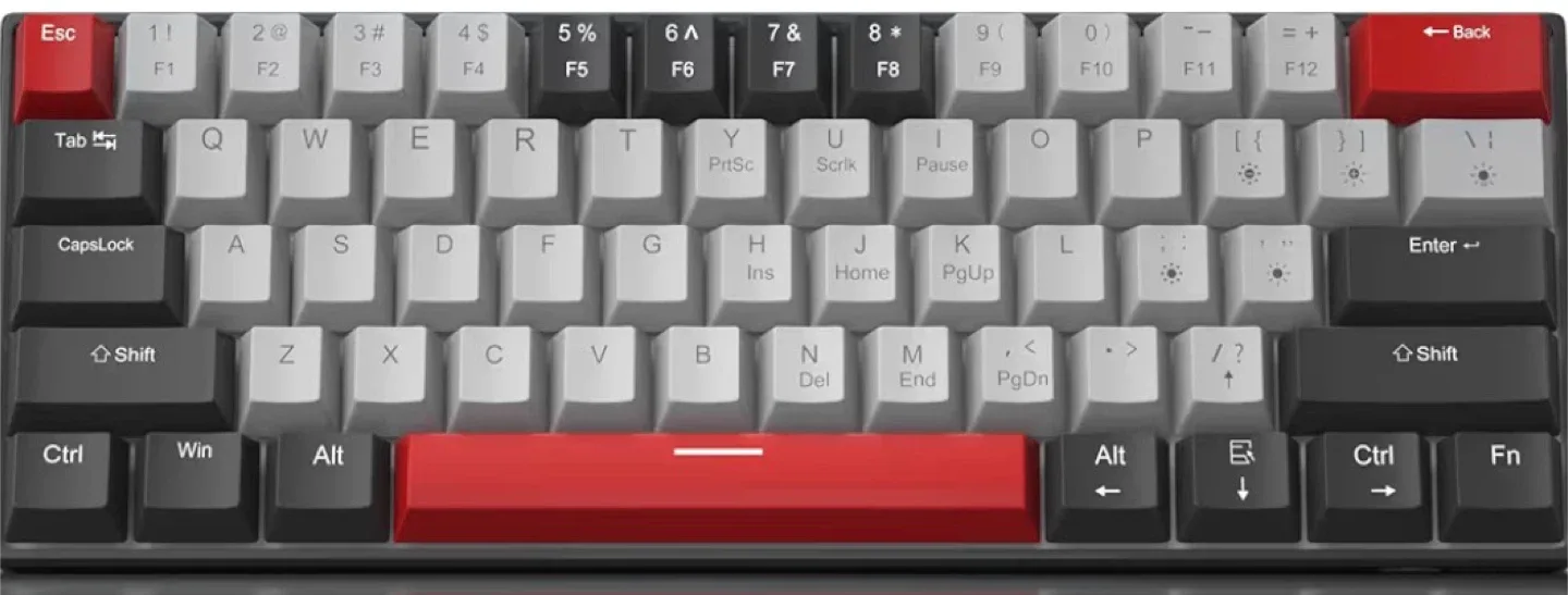Red & Grey Mechanical Keyboard photo