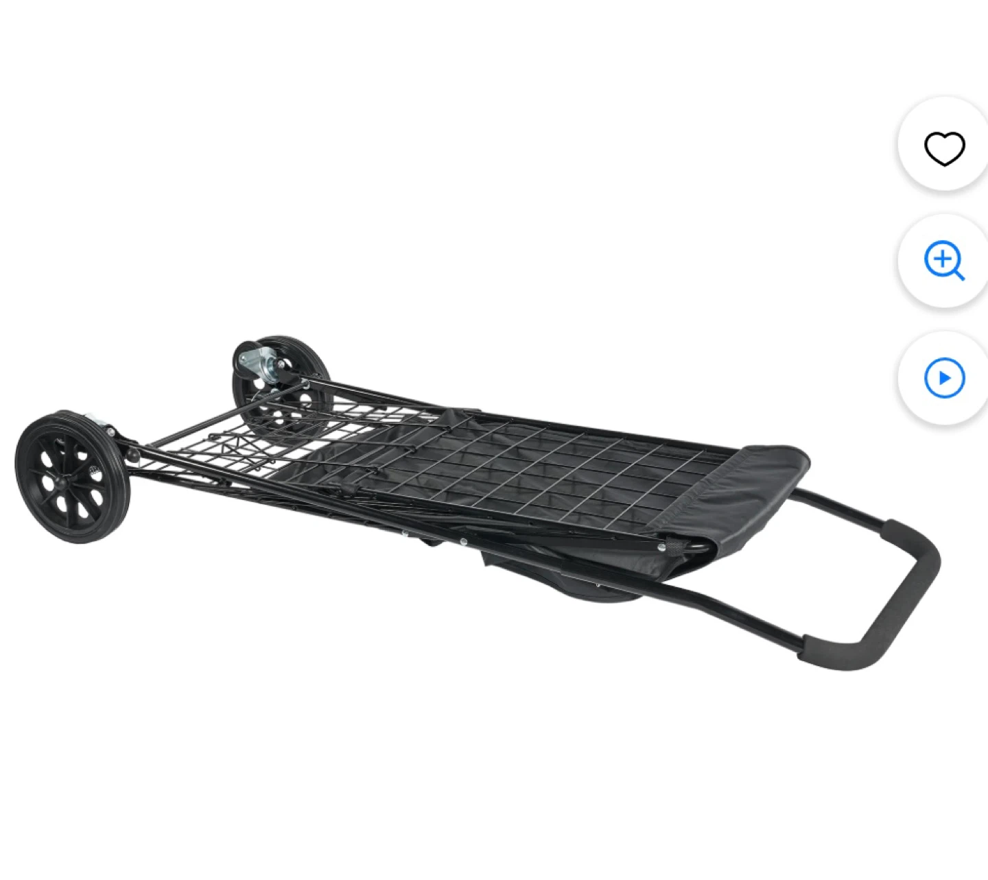 Folding Shopping Cart with Wheels - Black - photo 4