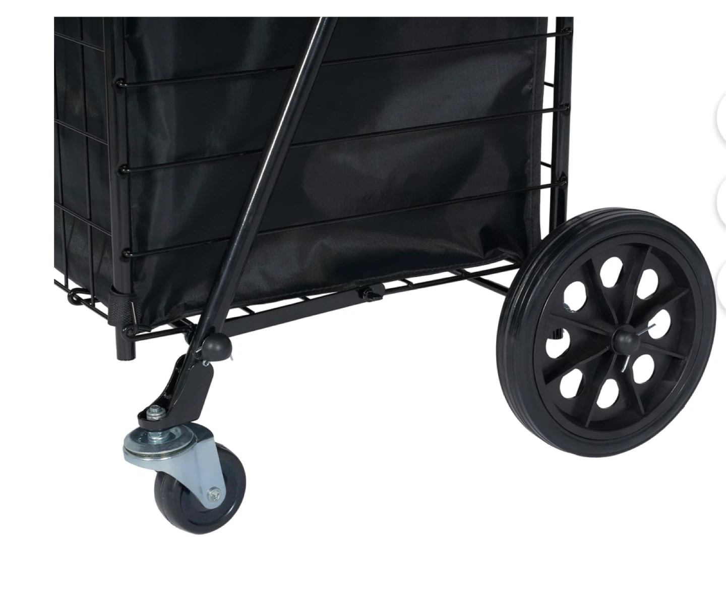 Folding Shopping Cart with Wheels - Black - photo 2