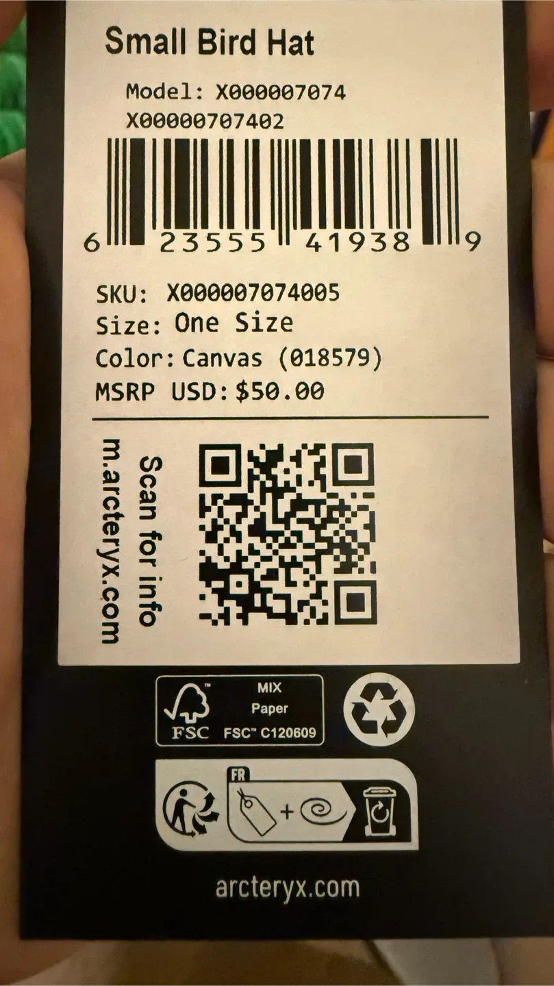 New Arc'teryx Small Bird Hat - Canvas image indicator(3)