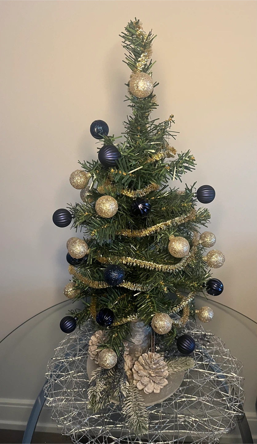A Handmade Small Decorated Christmas Tree - photo 3