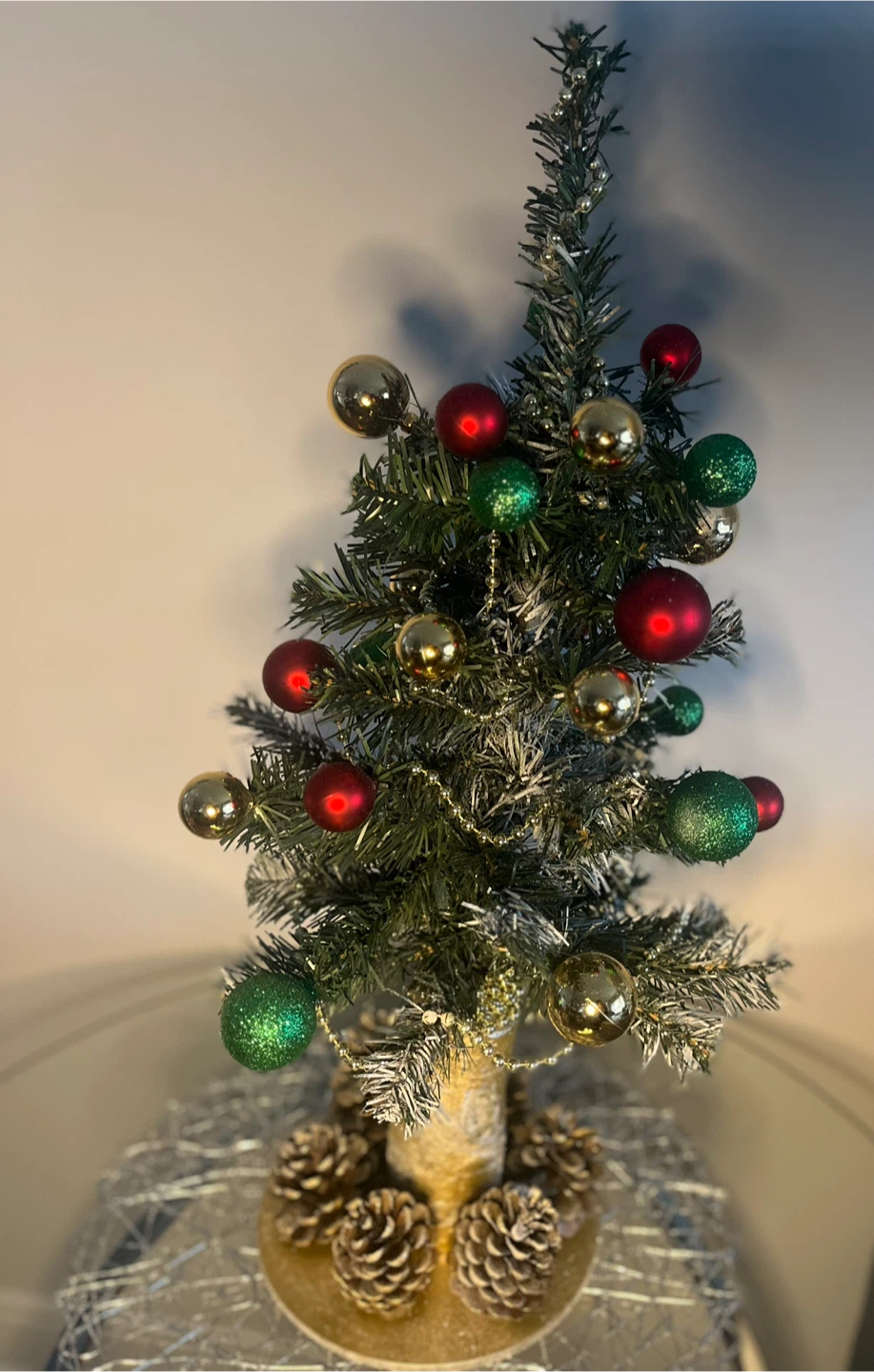 A Handmade Small Christmas Tree with Ornaments - photo 5