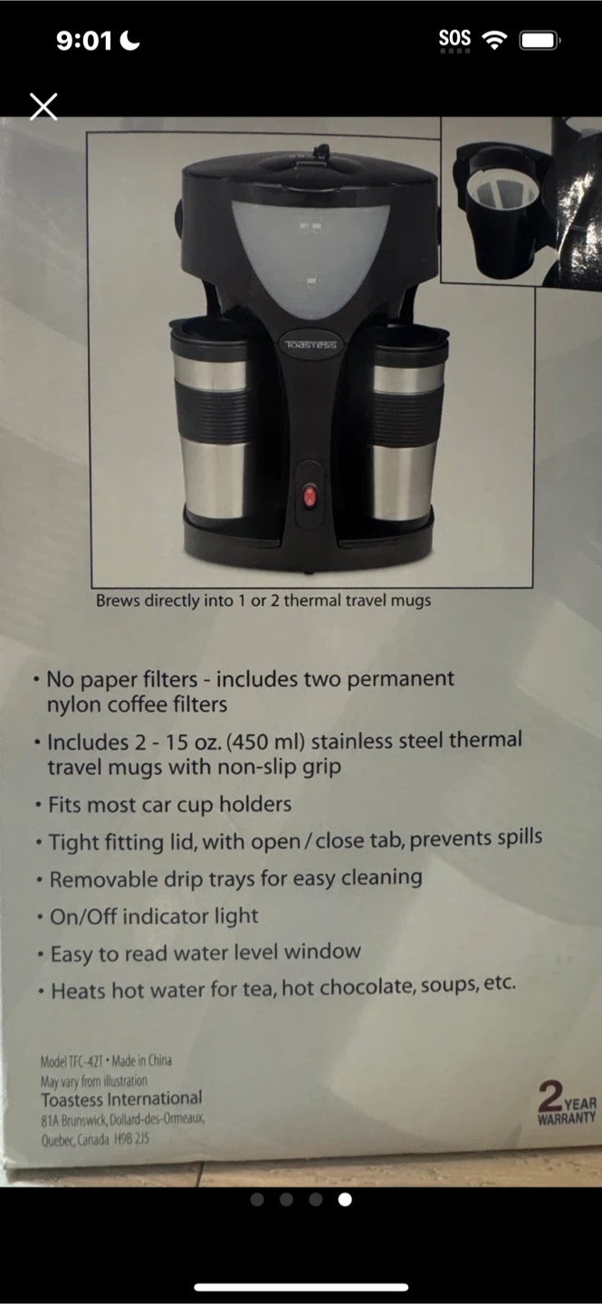 Toastess Silhouette Twin Coffee Maker - photo 2