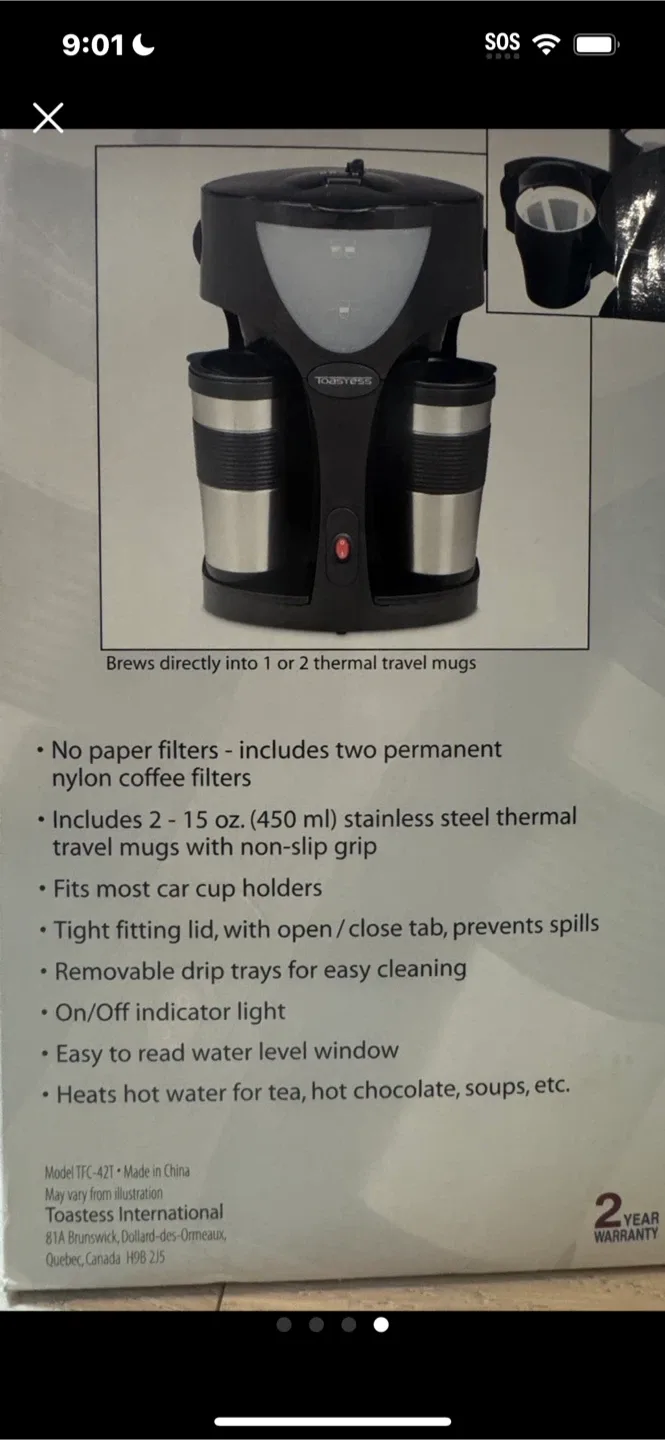 Toastess Silhouette Twin Coffee Maker image indicator(2)