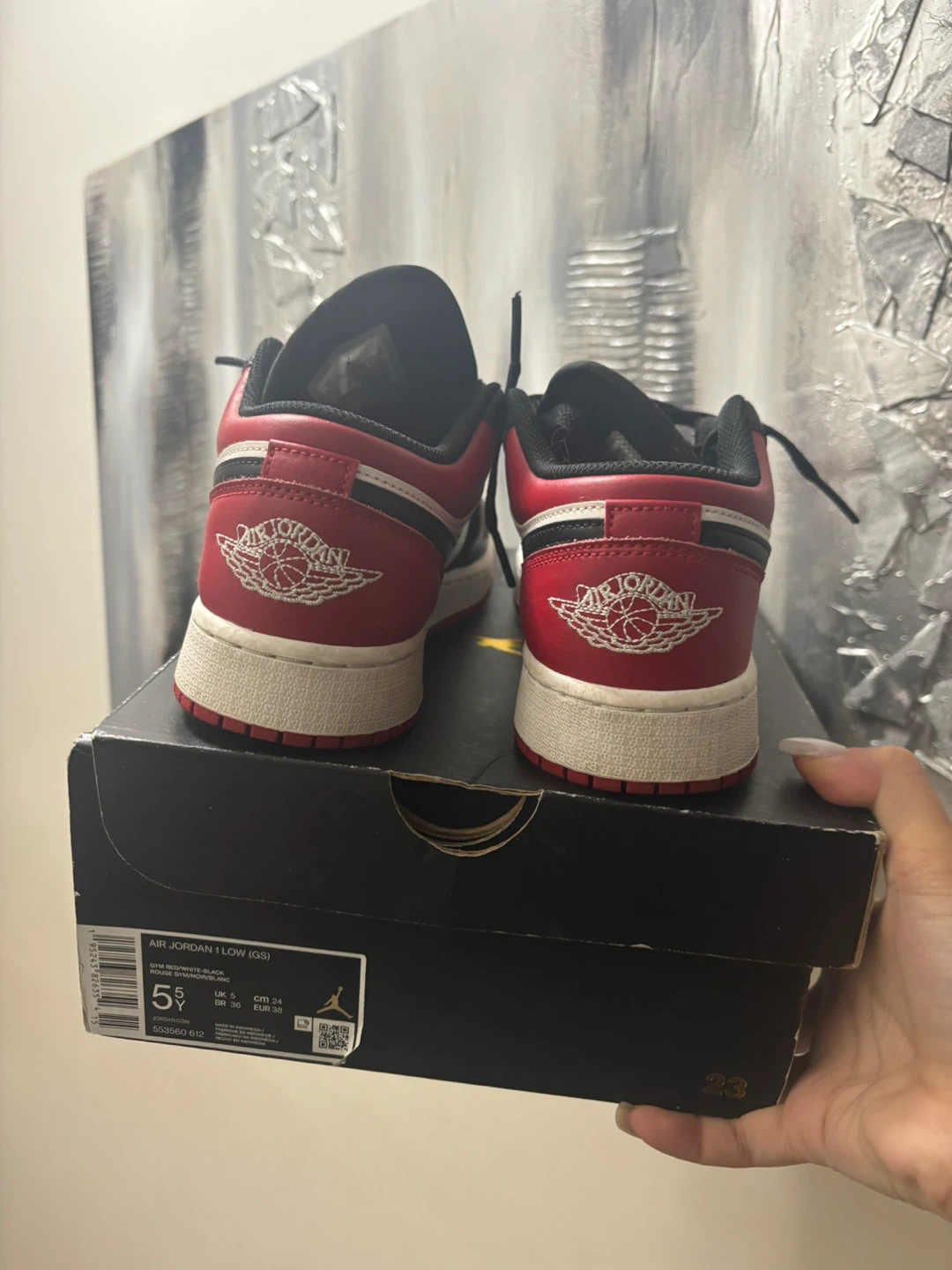 Air Jordan 1 Low (GS) Size 5.5 Youth equal to 7 women’s