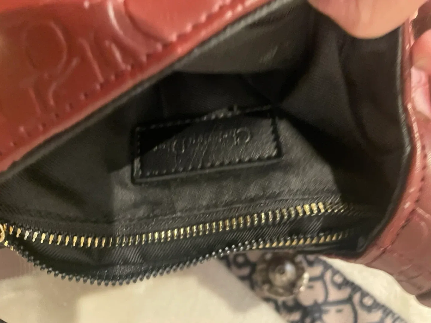 Christian Dior Saddle Bag - Burgundy Authentic with ID nr. image indicator(9)